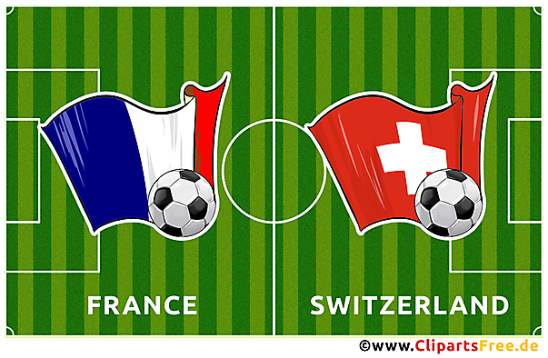 Frankreich - Schweizl Fußballspiel