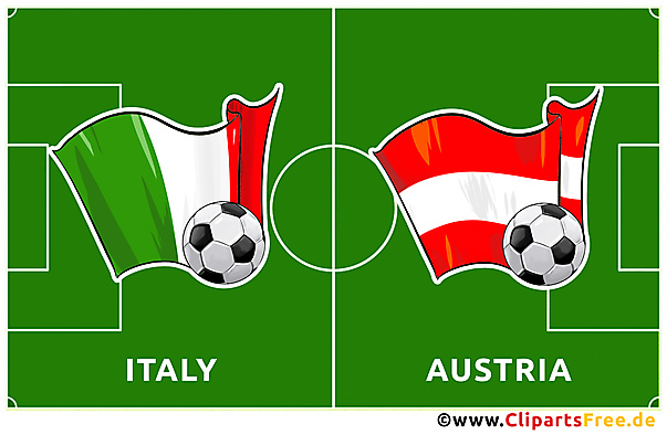 Italien - Österreich Fußballspiel