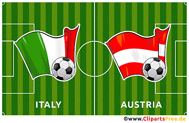Italien - Österreich Fußballspiel