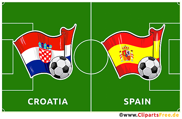 Kroatien - Spanien Fußballspiel