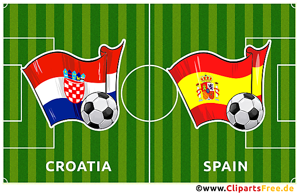 Kroatien - Spanien Fußballspiel