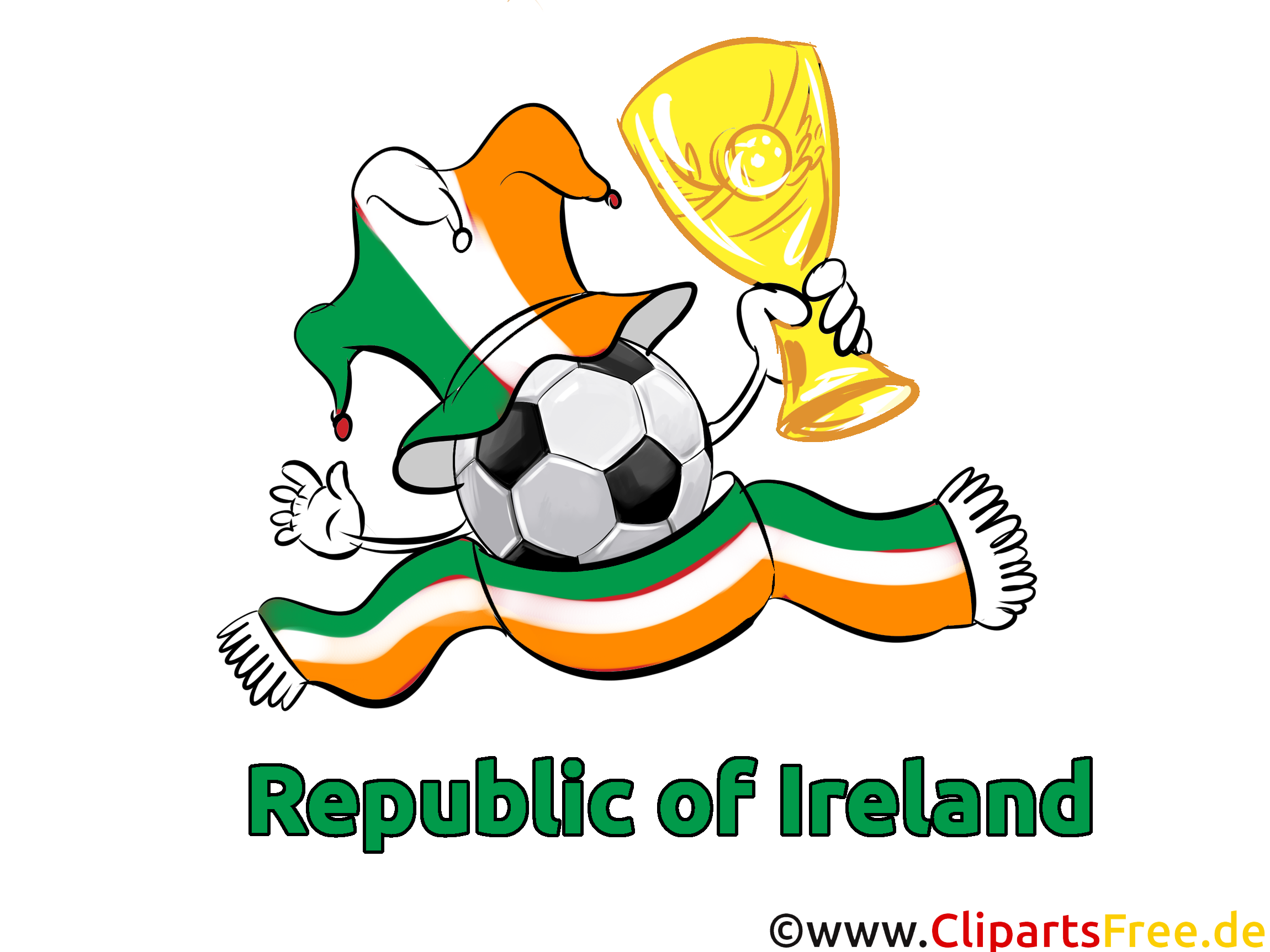 Fussball EM Pokal Irland Bilder-Cliparts