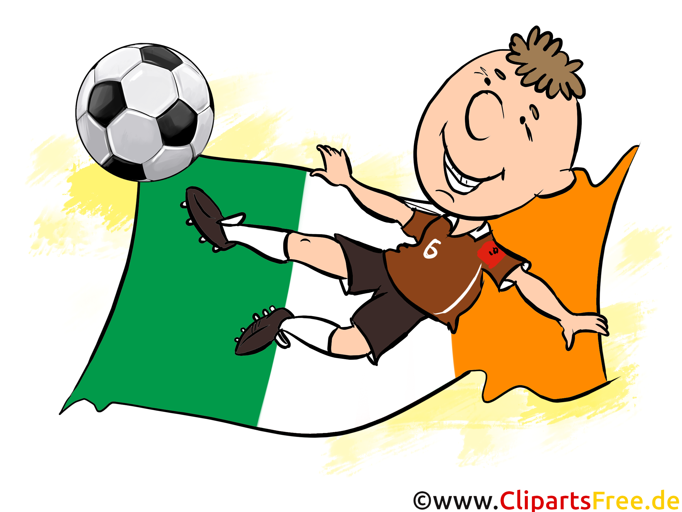 Irischer Fussballspieler Bild, Clipart