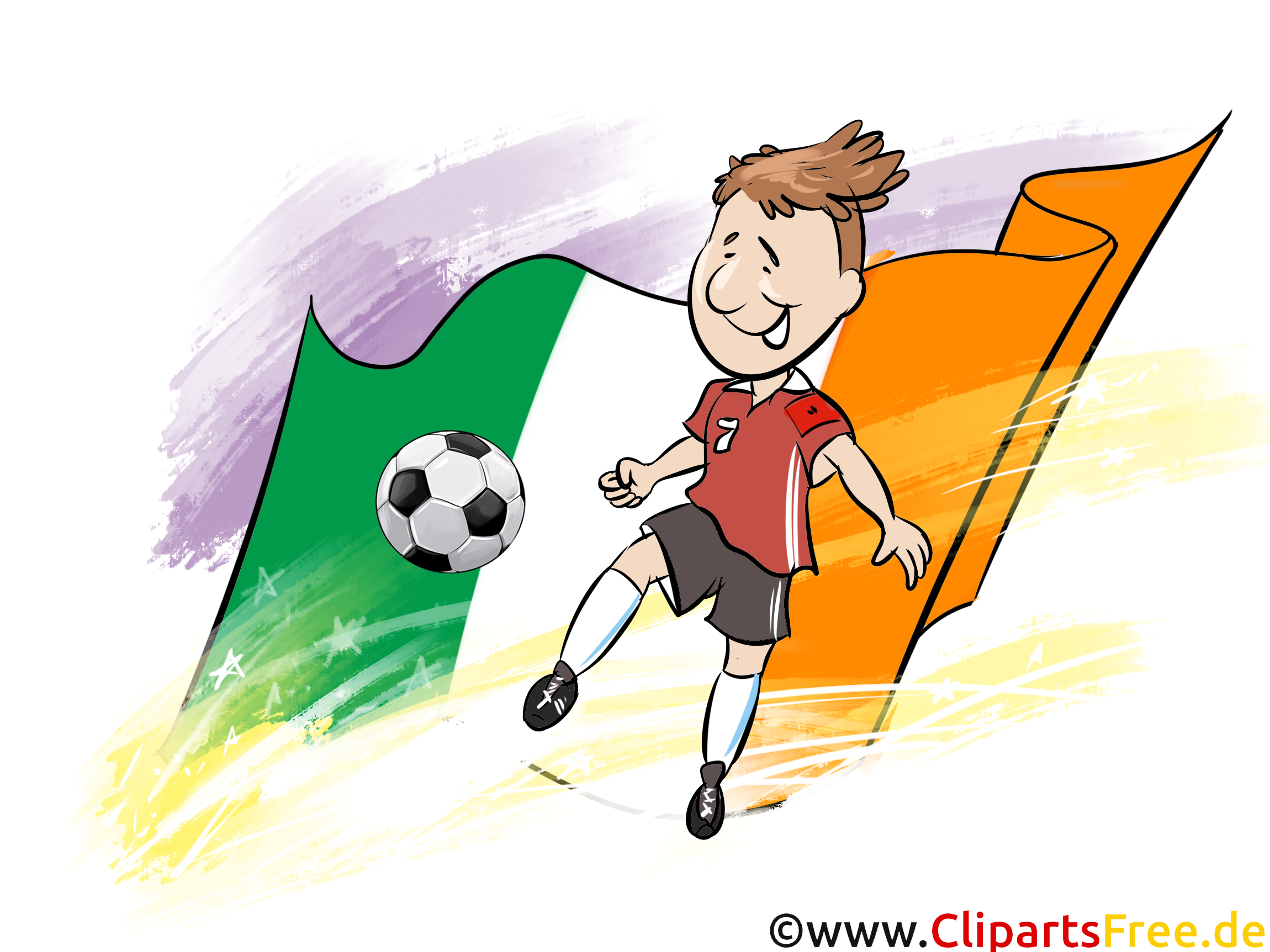 Irischer Fussballspieler Clipart-Bild