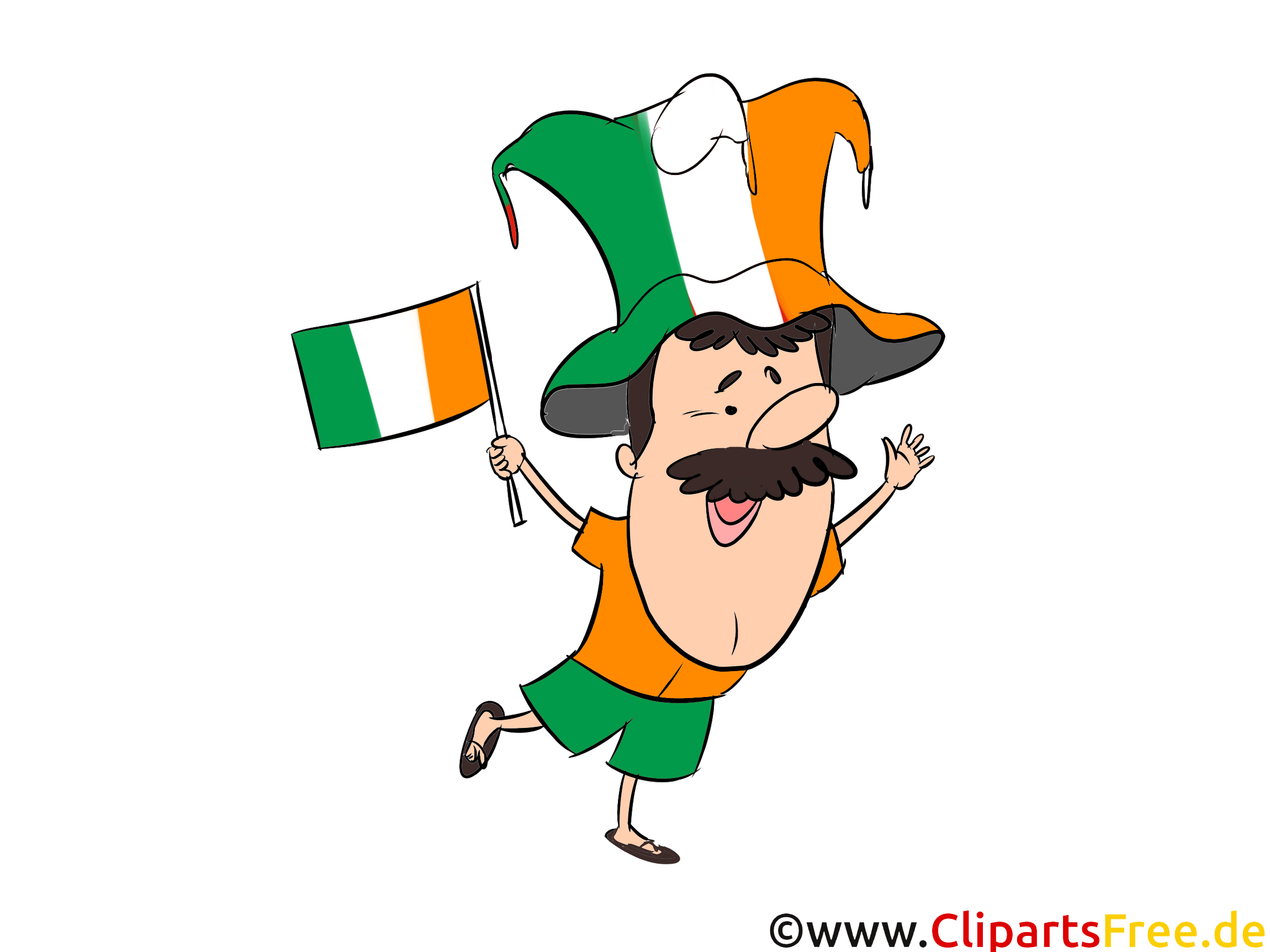 Irland Fussball Bild, Clipart, Illustration