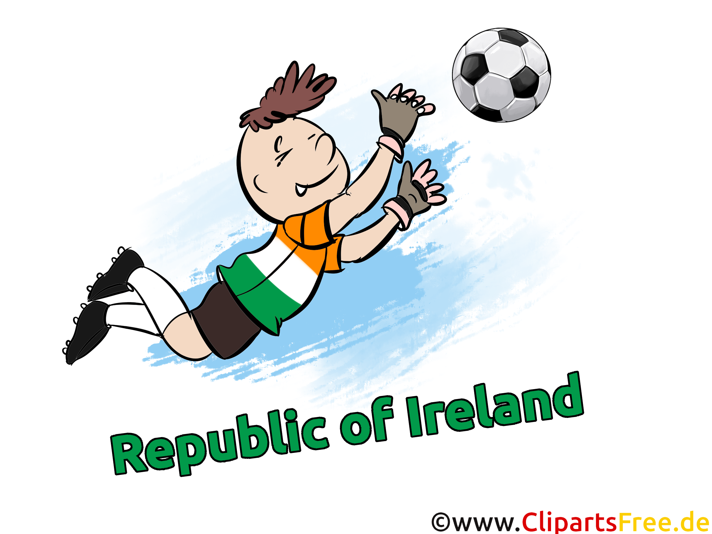 Torwart Fussball Irland Clipart