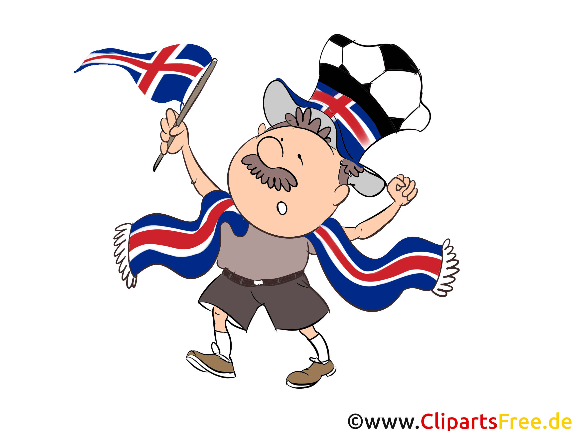 Clipart Fussball Island