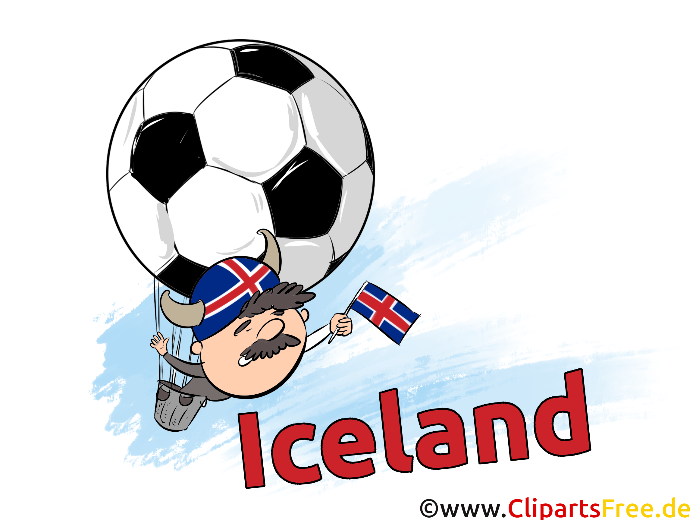 Island Fussball Clipart-Bilder gratis