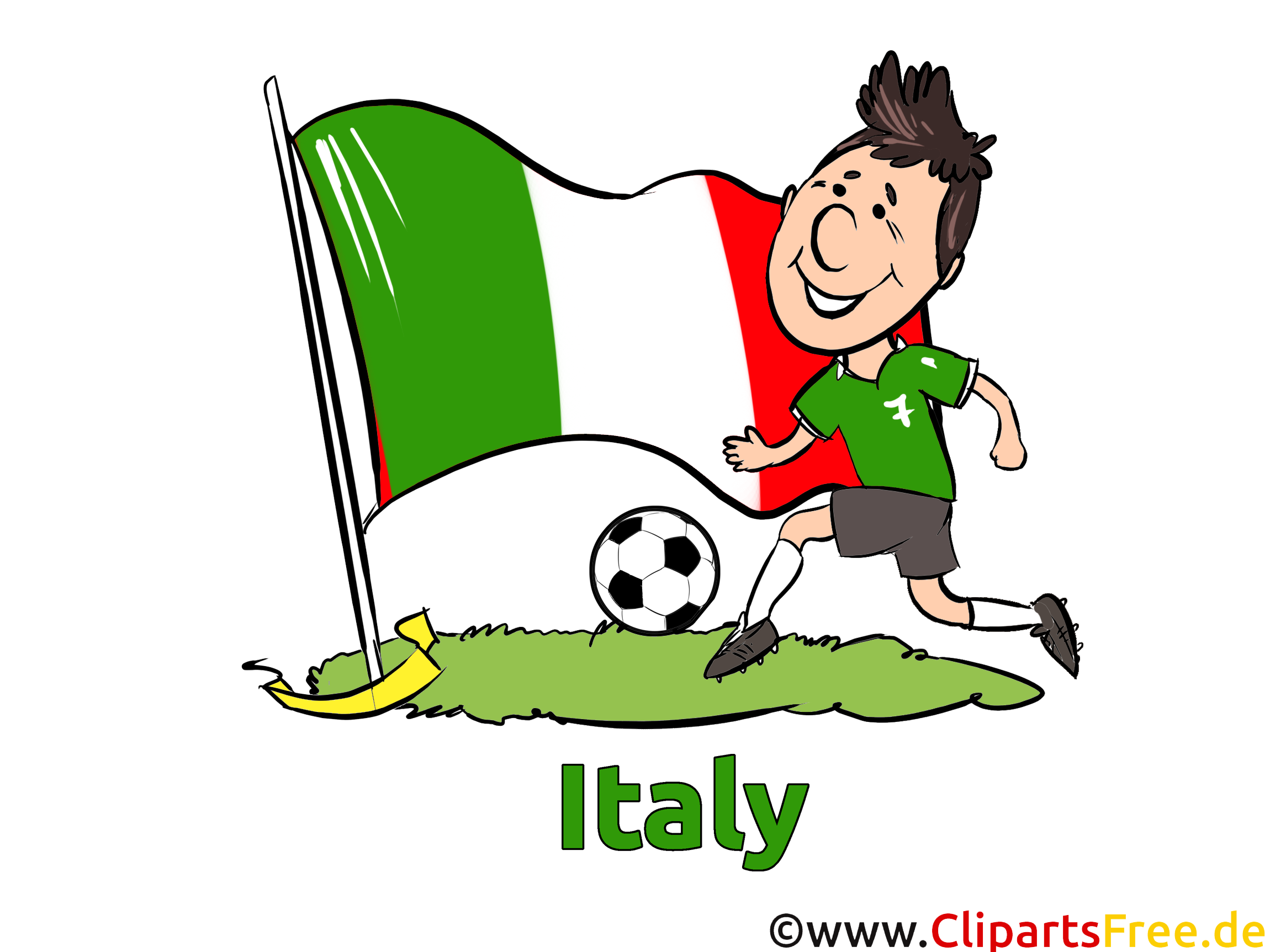 Fussballer Italien EM und WM Clipart kostenlos
