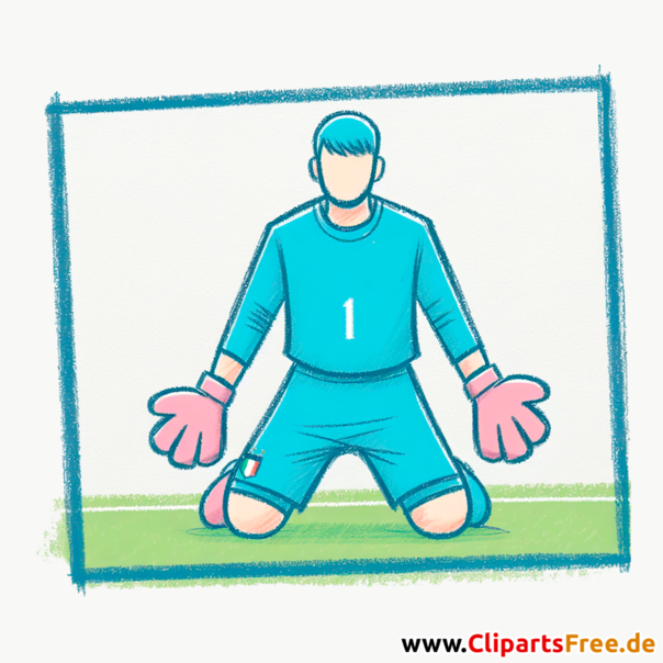Fußballtorwart italienischerMannschaft Clipart - Fußballbilder kostenlos