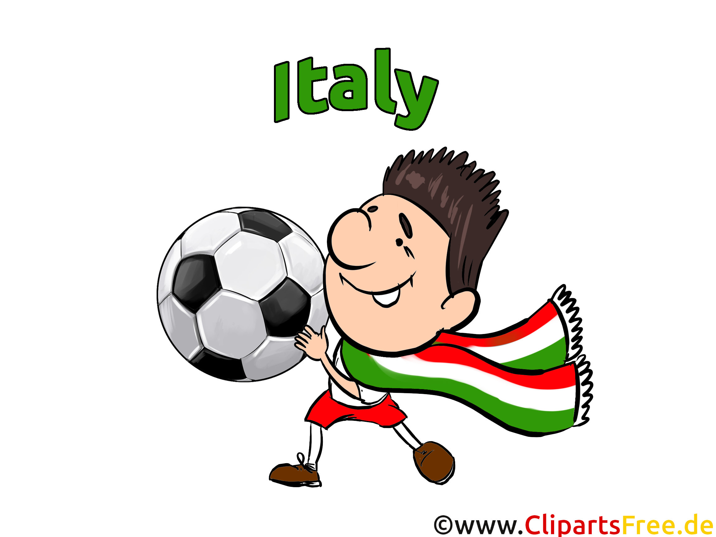 Italian Soccer Player Clip Art