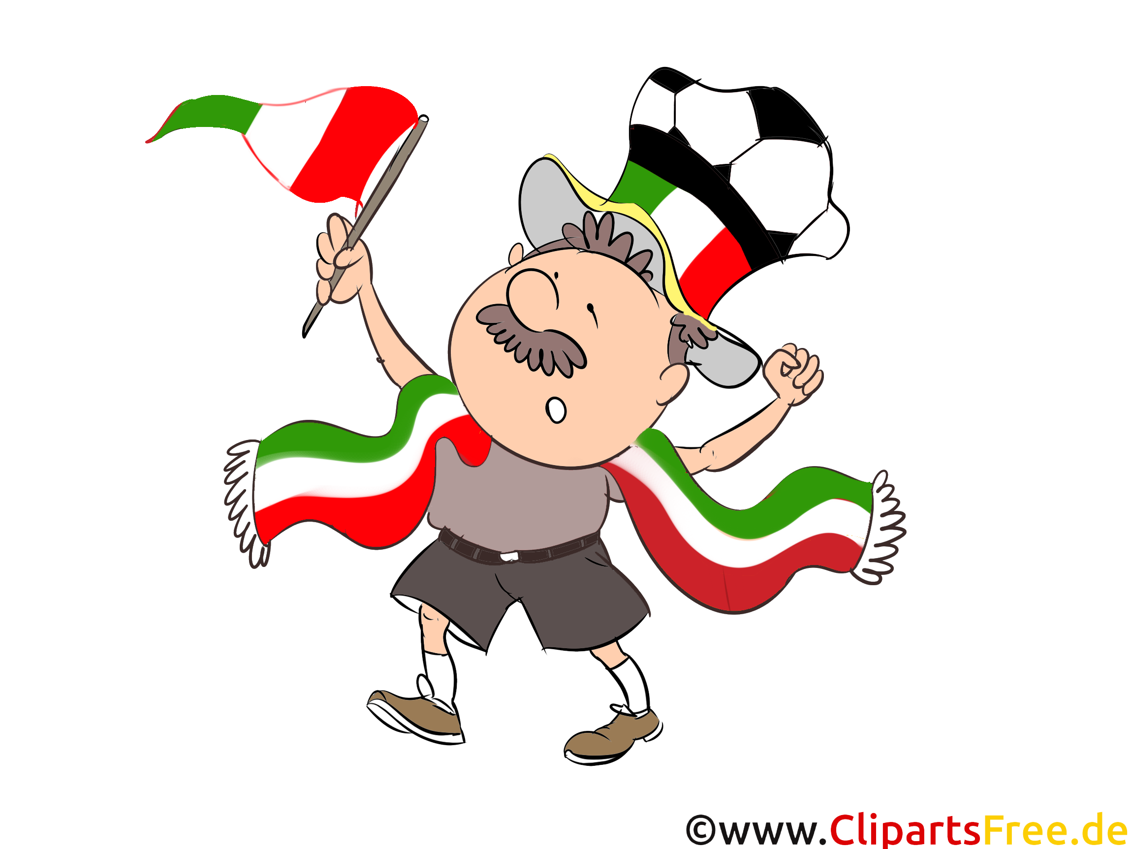 Italien Fussball EM und WM Clipart kostenlos