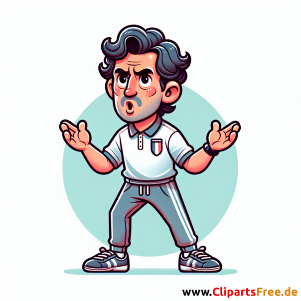 Italienischer Fußballtrainer Clipart - kostenlose Fußballbilder