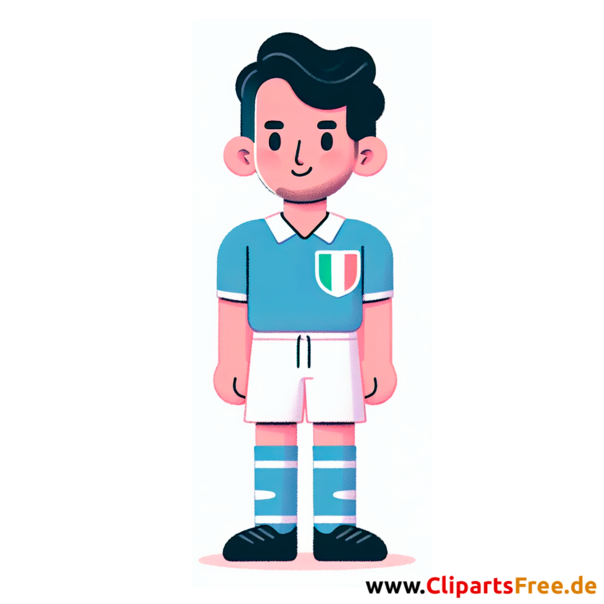 Schiri und Italienischer Fussballspieler Clipart - Bilder zum Thema Fußball