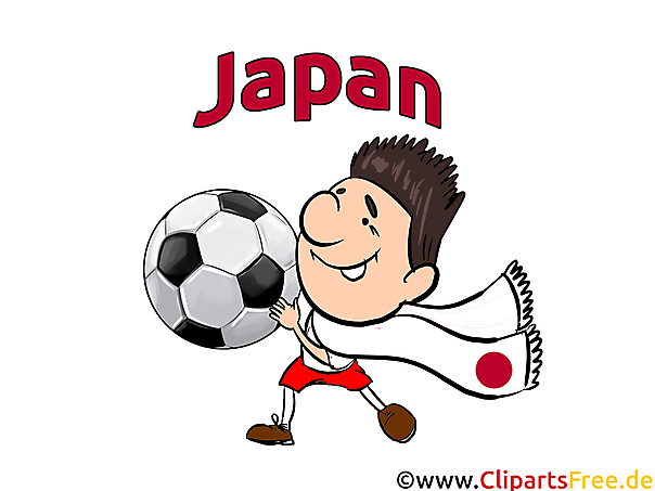 Fussball, Japan Clipart, Grafik, Illustration