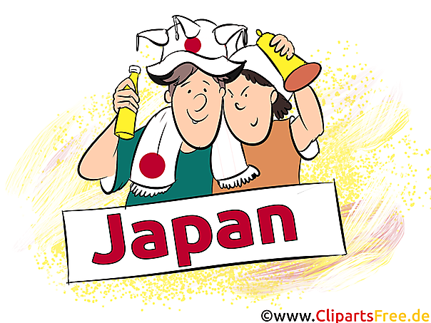 Fussballmeisterschaft in Japan Clipart, Illustration