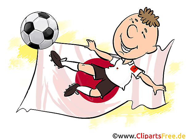 Fußballspieler aus Japan Clipart, Bild, Grafik gratis