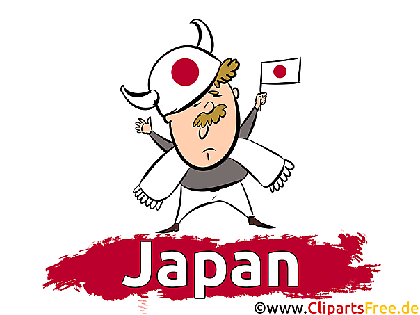 Japan Fussball-Fan Clipart, Bild