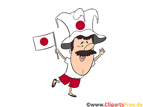 Japanischer Fußballfan Bild, Clipart kostenlos