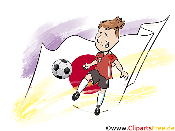 Japanischer Fußballspieler Bild, Clipart, Grafik