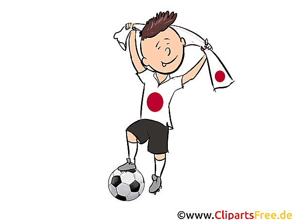 Kapitän der japanischen Fußballmannschaft Illustration, Clipart, Bild