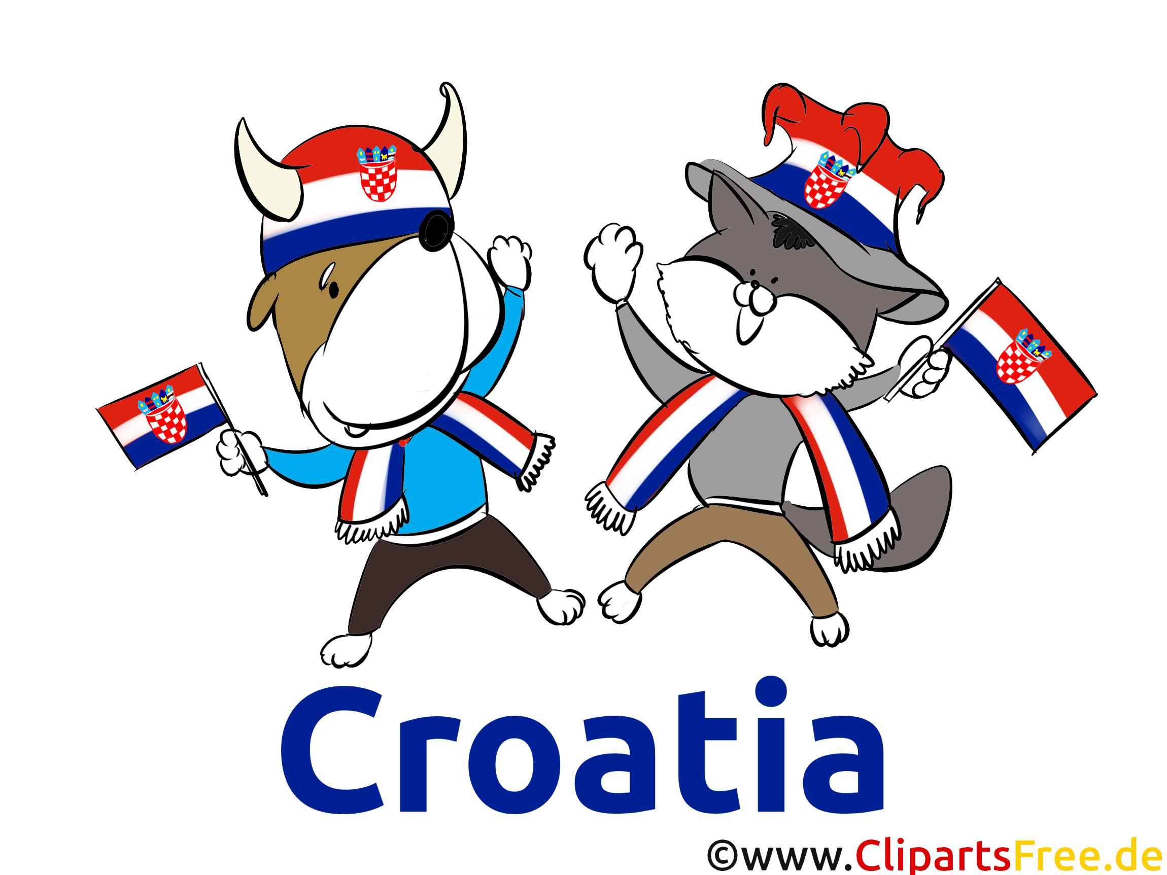 Clipart-Bild Kroatien Fussball kostenlos