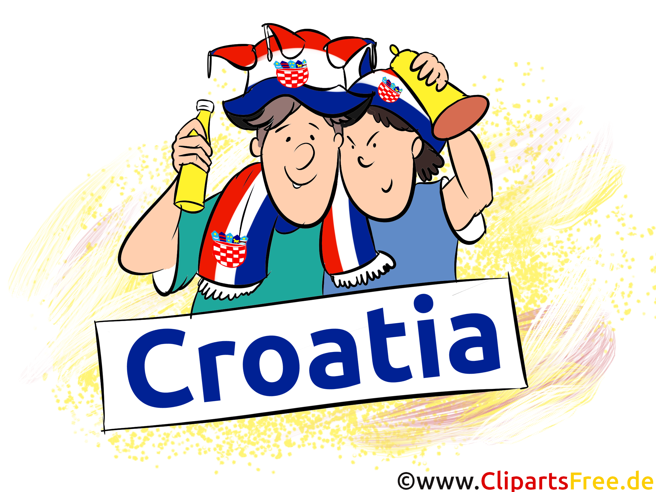 Kroatien Fussball Clipart-Bilder kostenlos