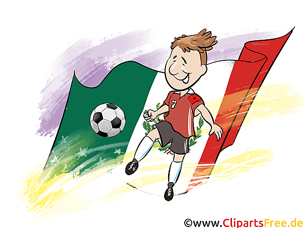 Mexikanischer Fussballspieler Bild, Illustration