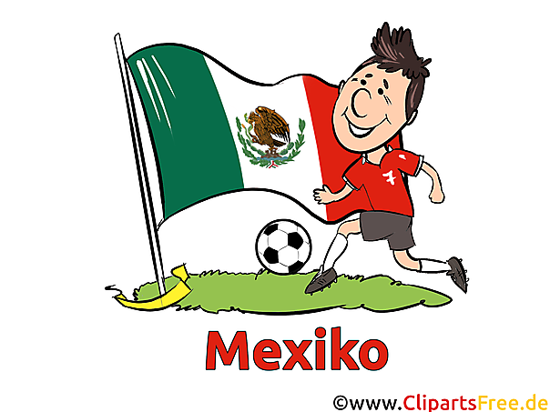 Mexikanischer Fussballspieler Clipart-Bild