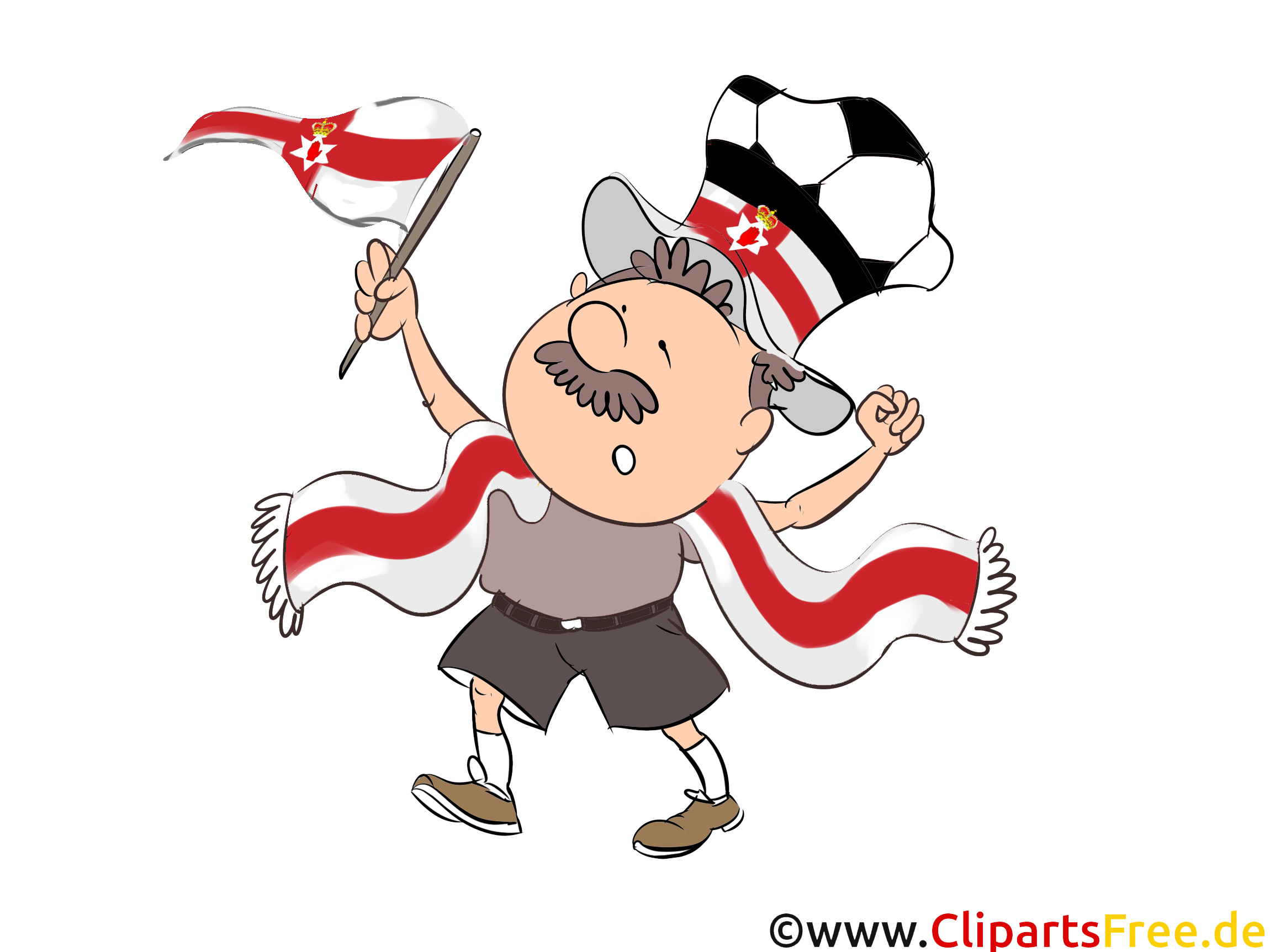 Football Fan Northern Ireland Clipart free