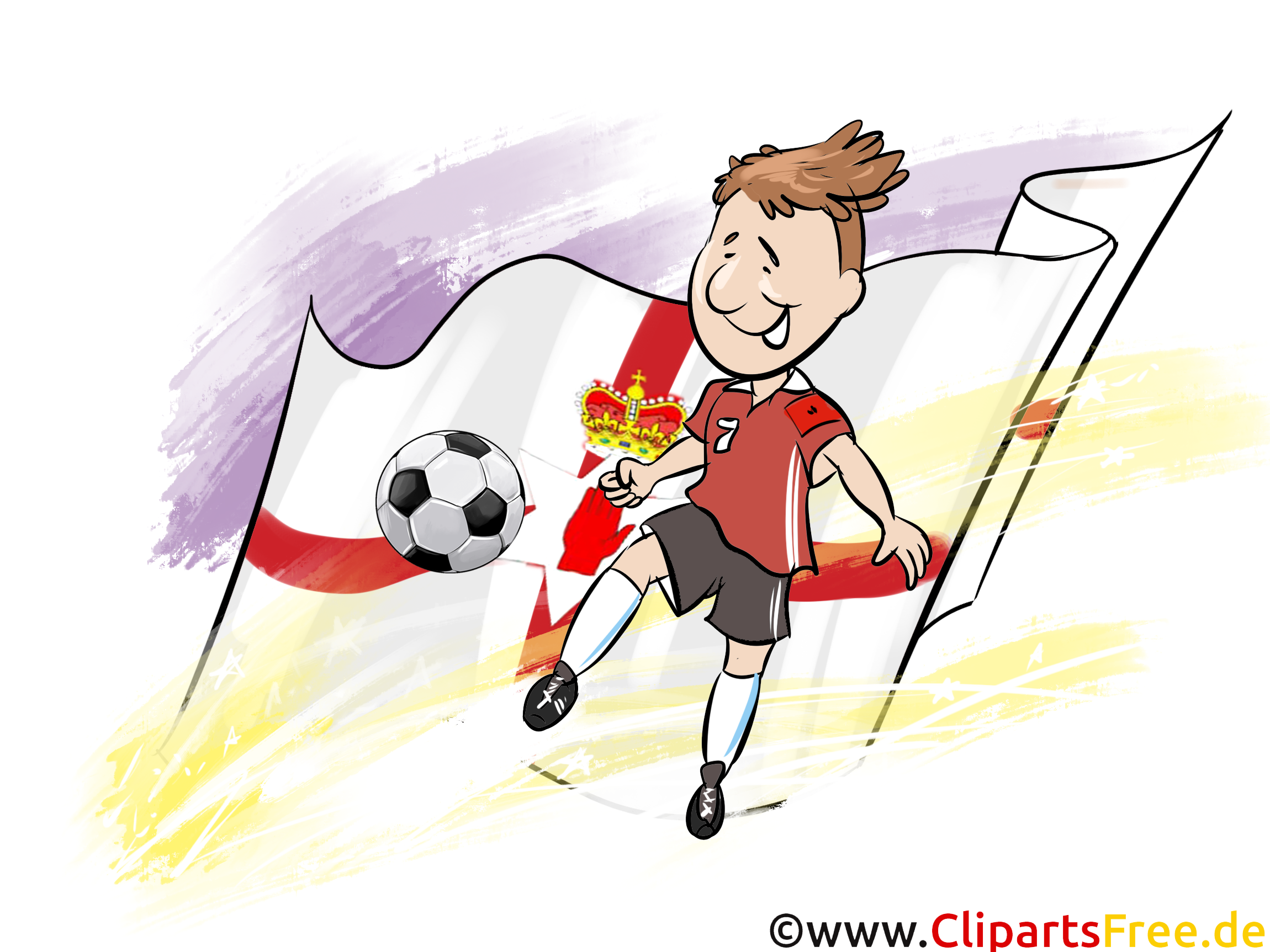 Nordirland Flagge Fussball Clipart