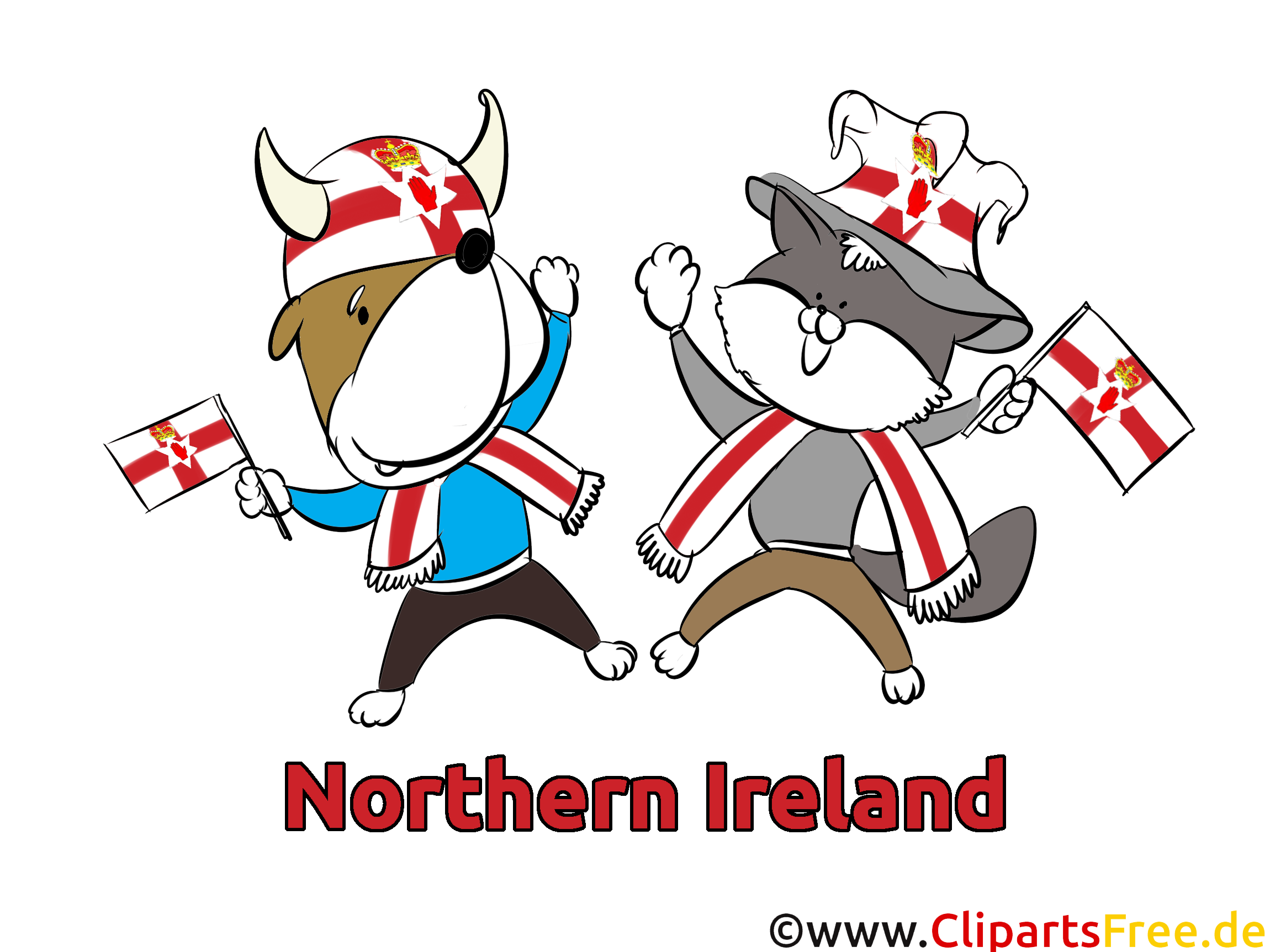Nordirland Sport Fans Clipart Pic