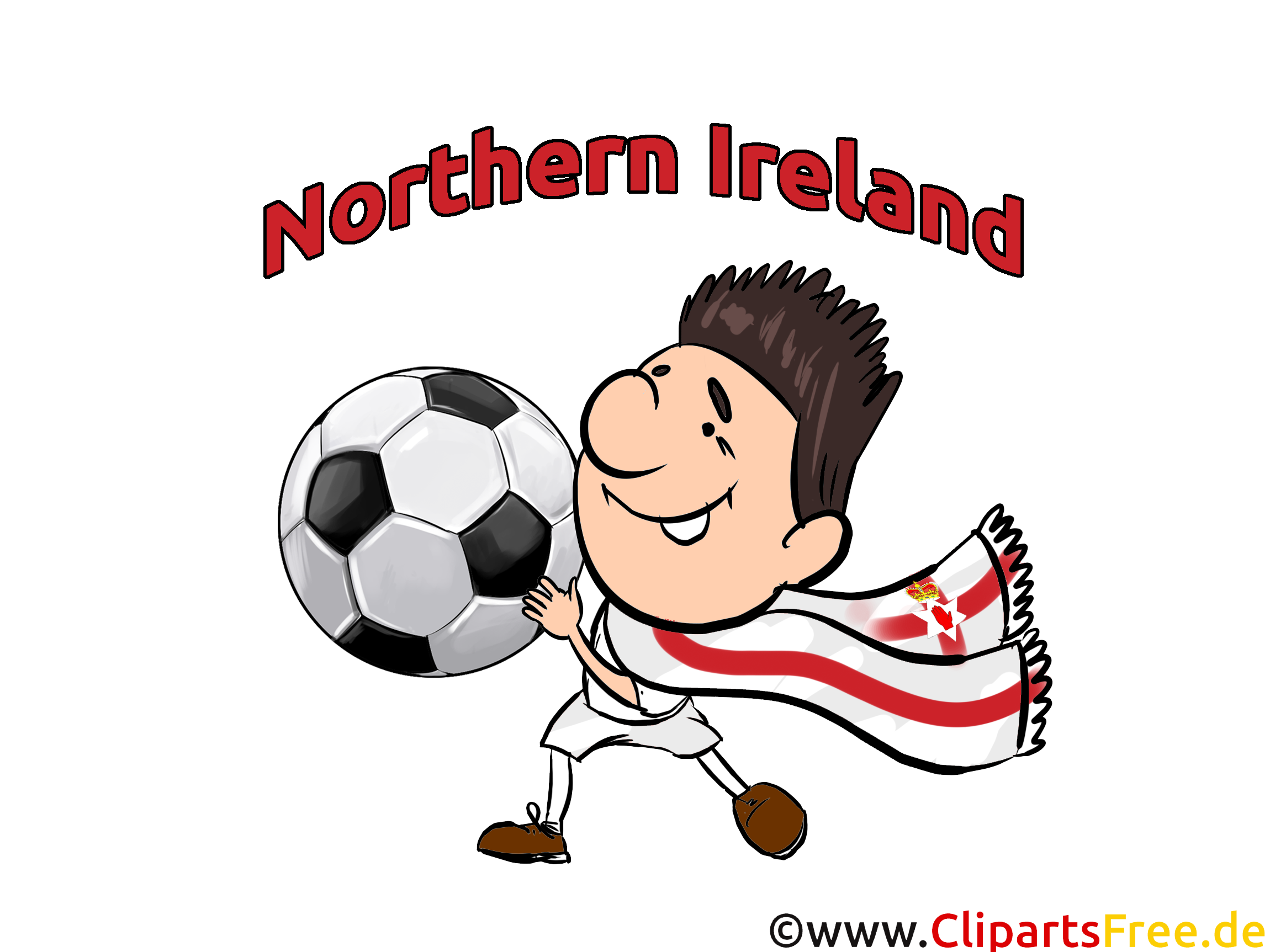 Northern Ireland Clip Art Football EM und WM free