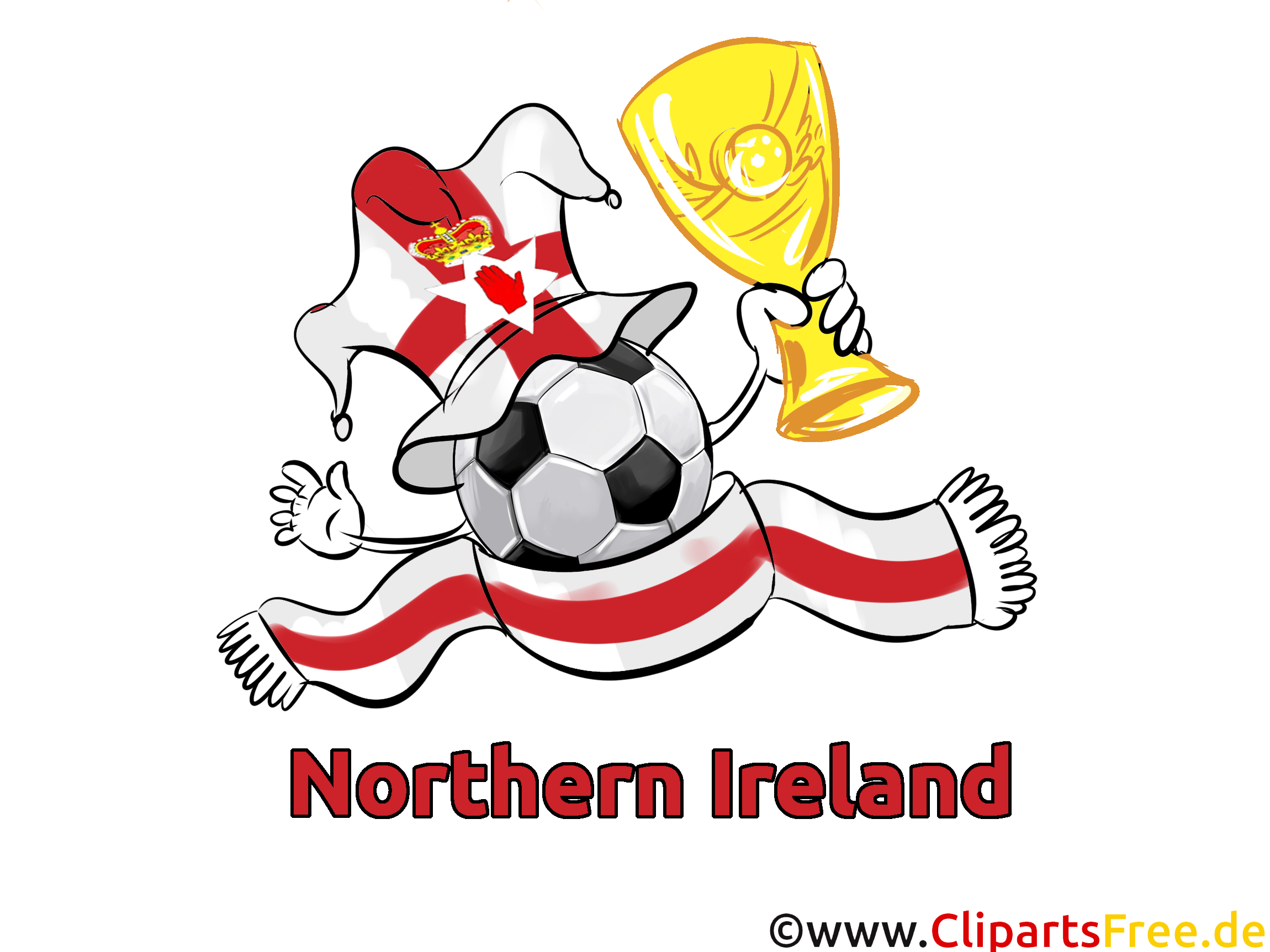 Northern Ireland Football Clip Art free