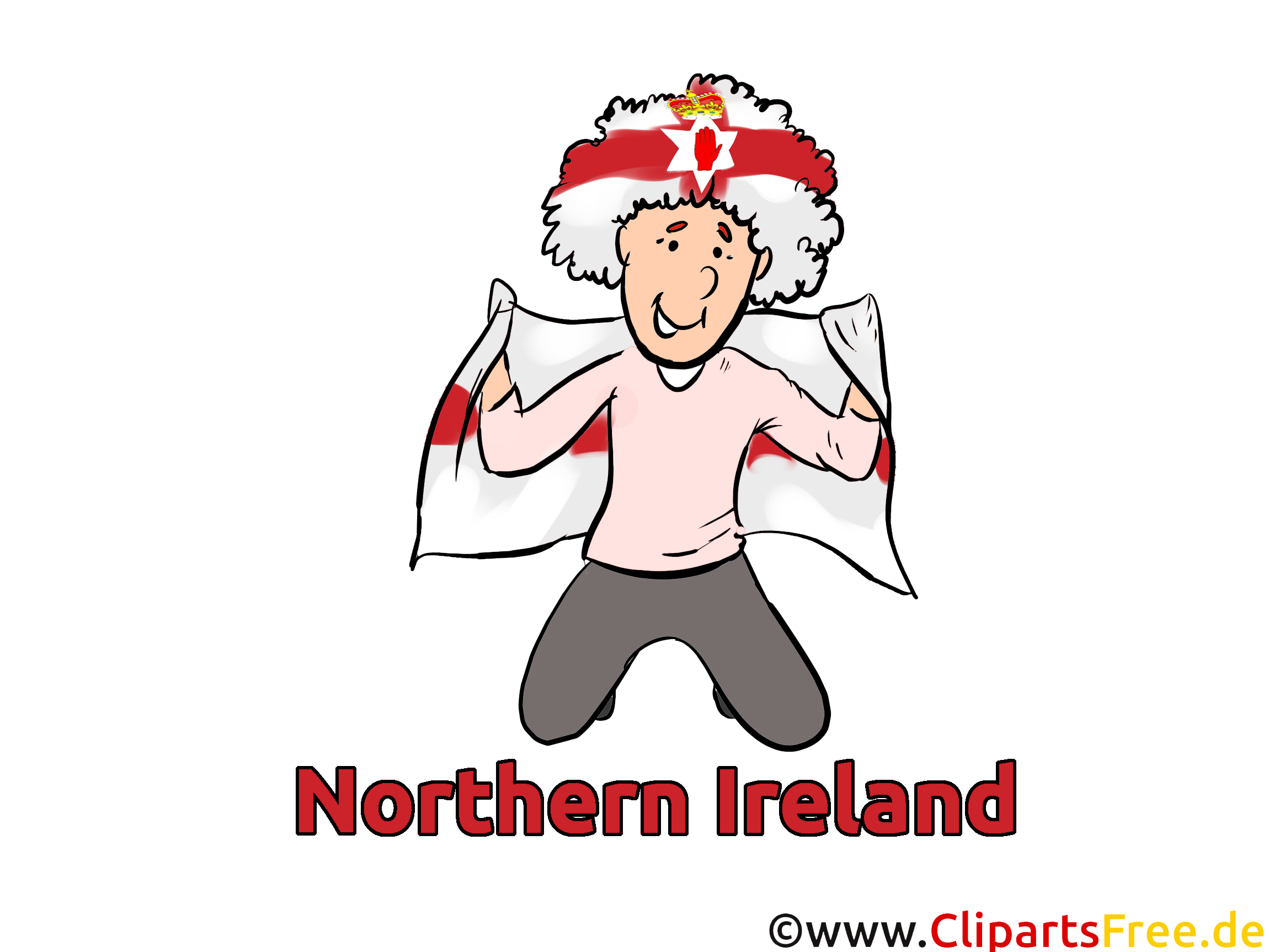 Sport-Fan Nordireland Clipart