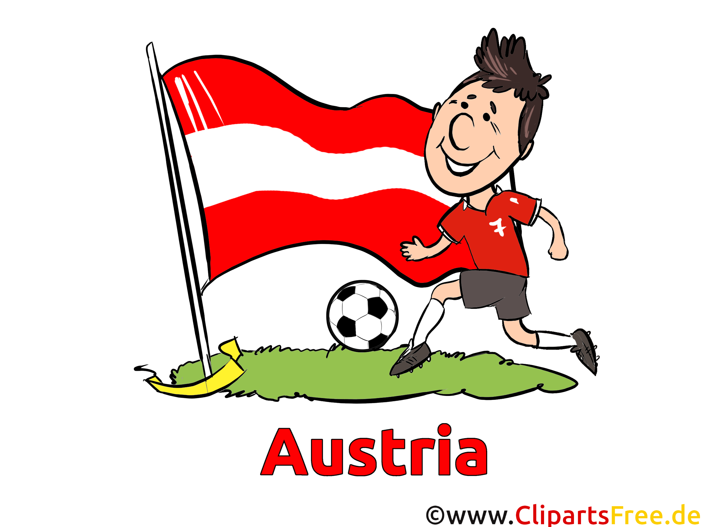 Austria Soccer Clipart Image