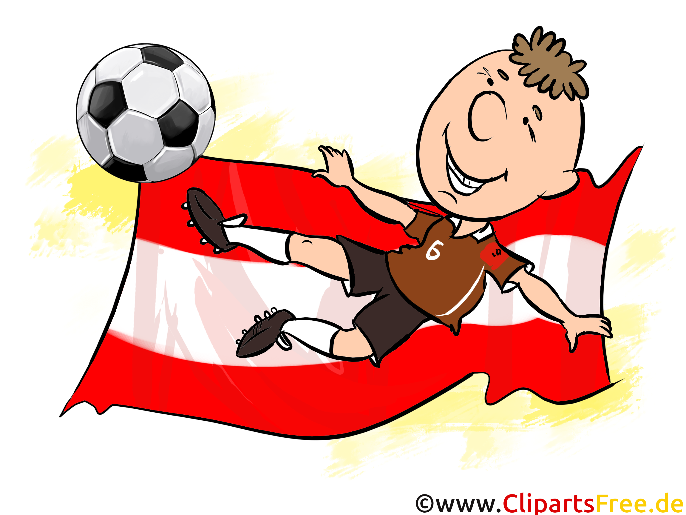 Fussballer Österreich Clipart-Bild