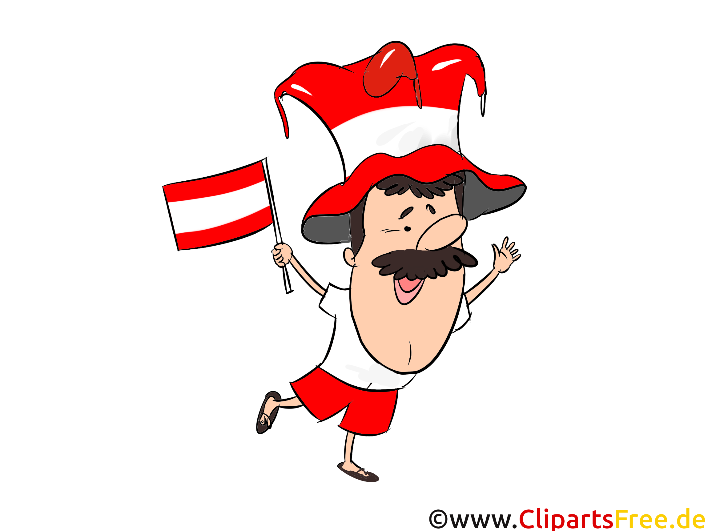 Österreich Flagge Sport Cliparts