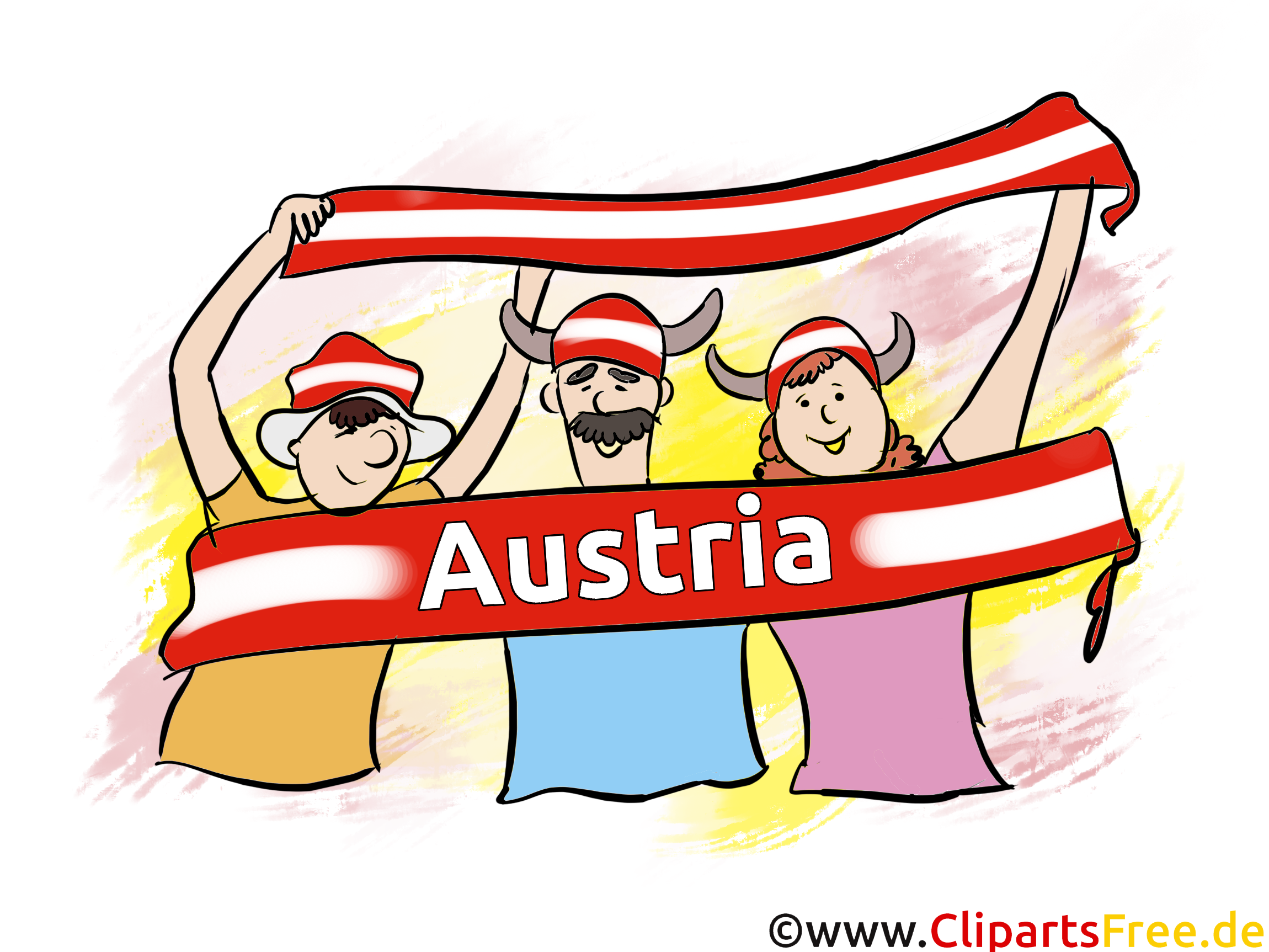 Sportzuschauer Österreich Bilder-Cliparts