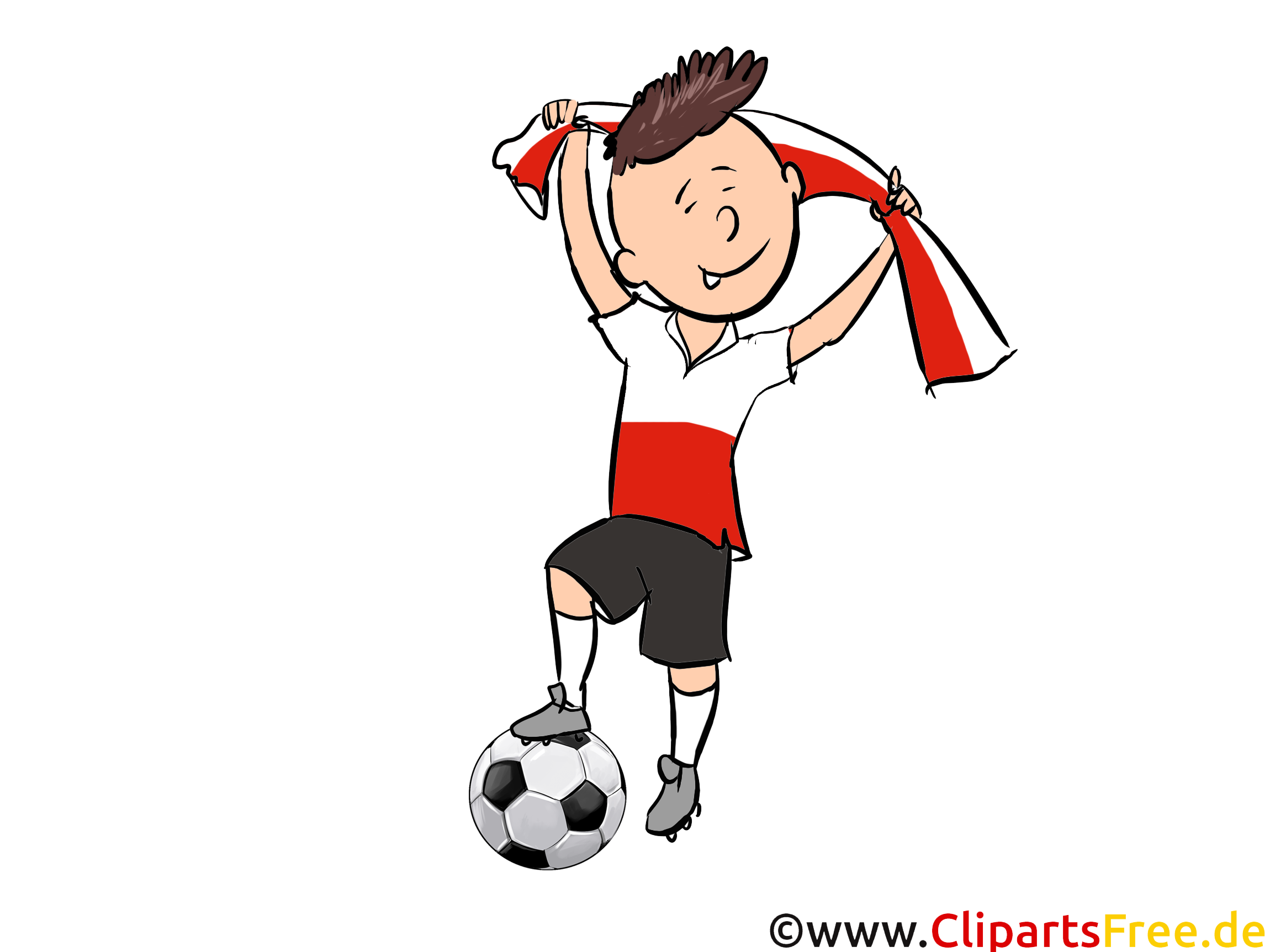 Cartoon-Bild Fussball polnischer Fussballspieler