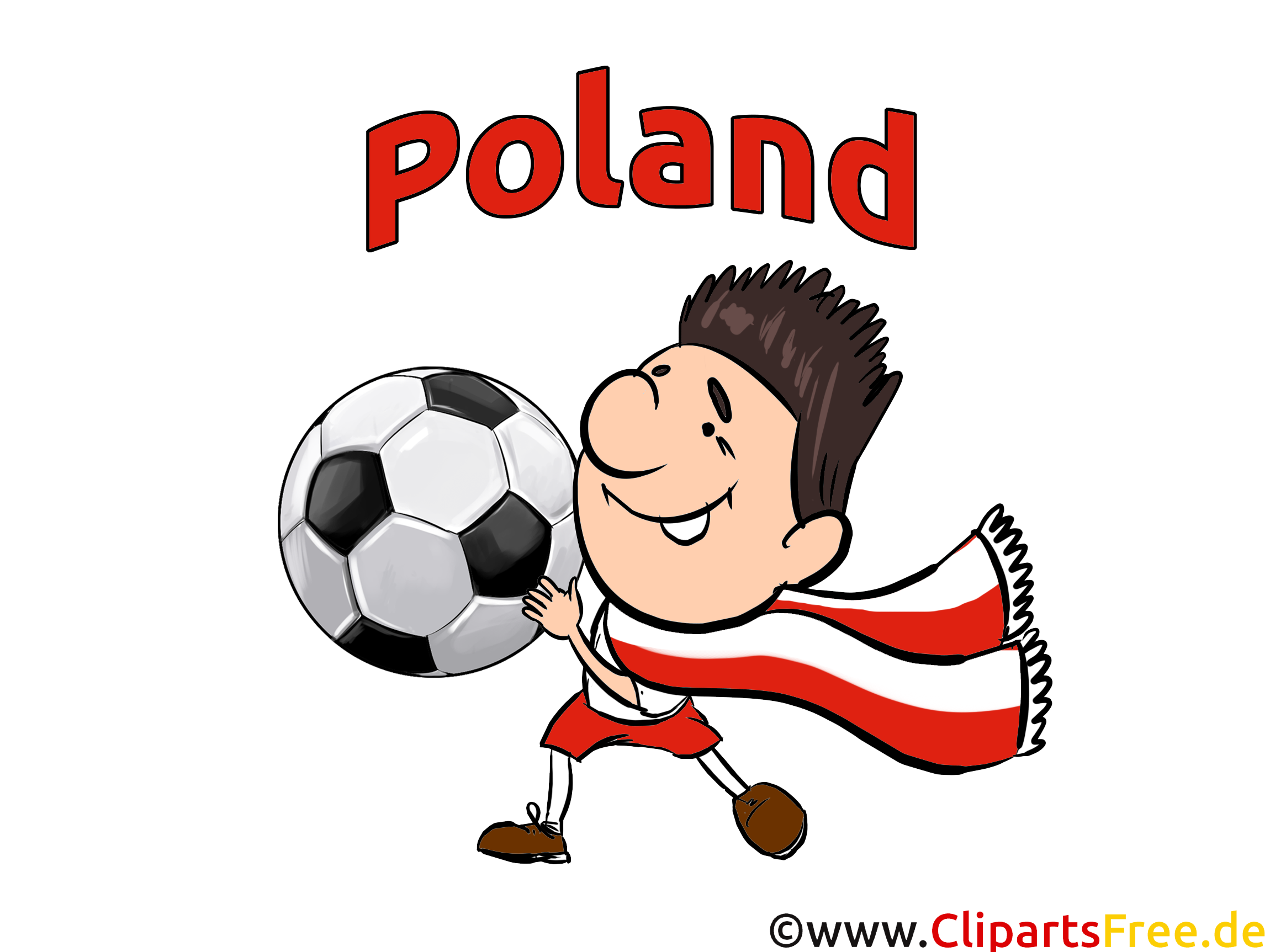 Poland Football Sport Clipart free