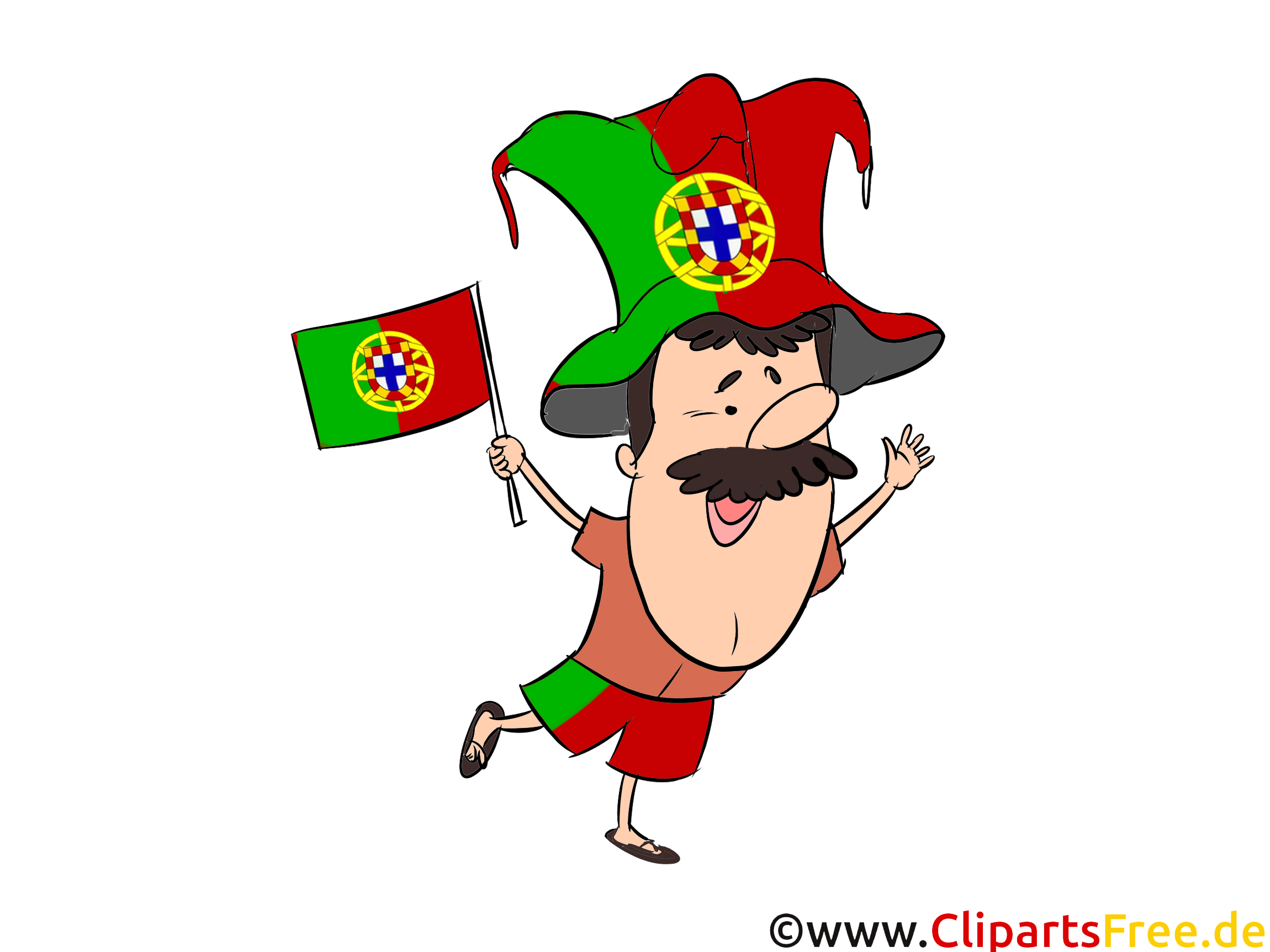 Cartoon-Bild Fussball Portugal