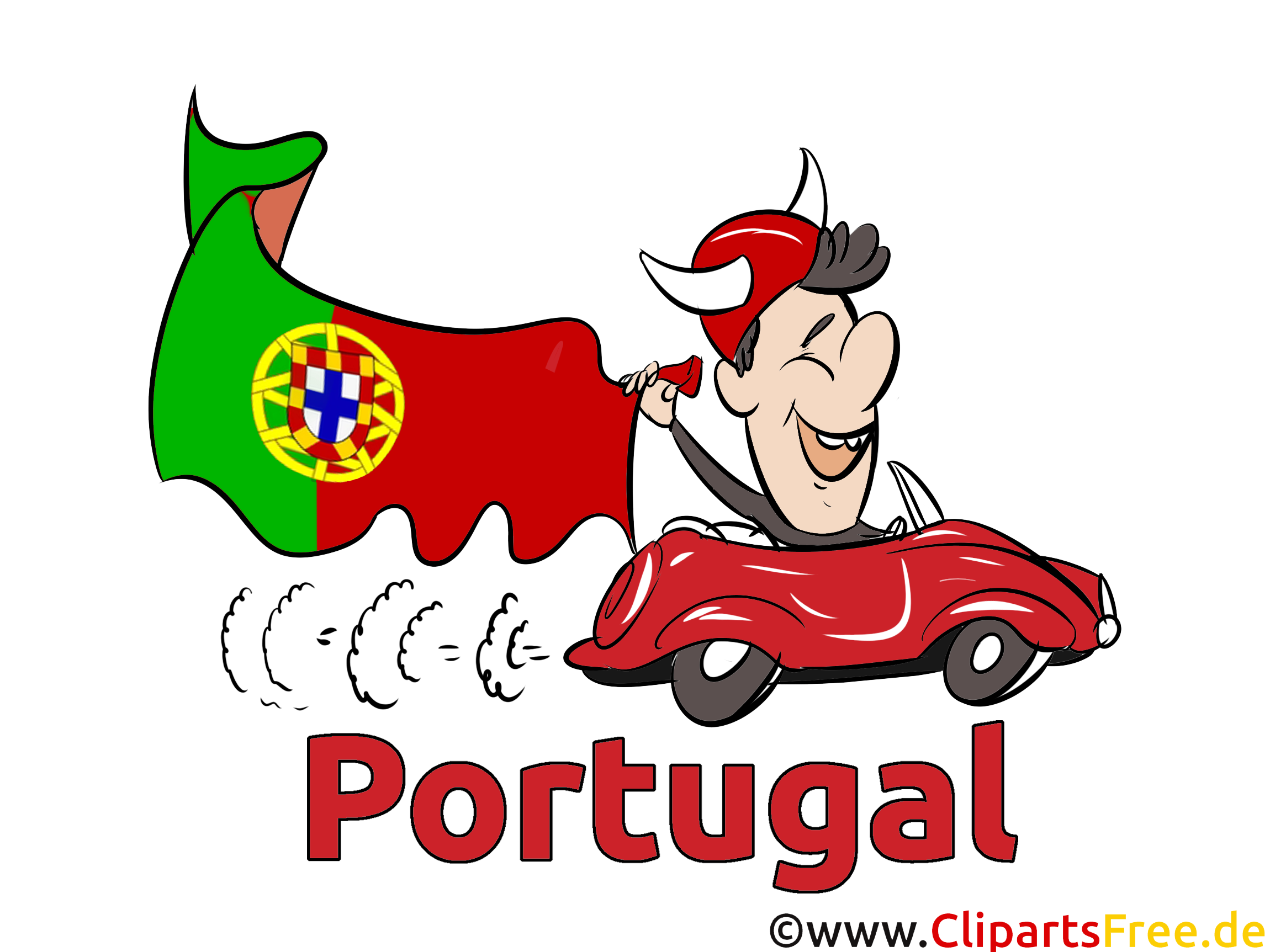 Portugal Clipart-Grafik zum Thema Fussball EM und WM