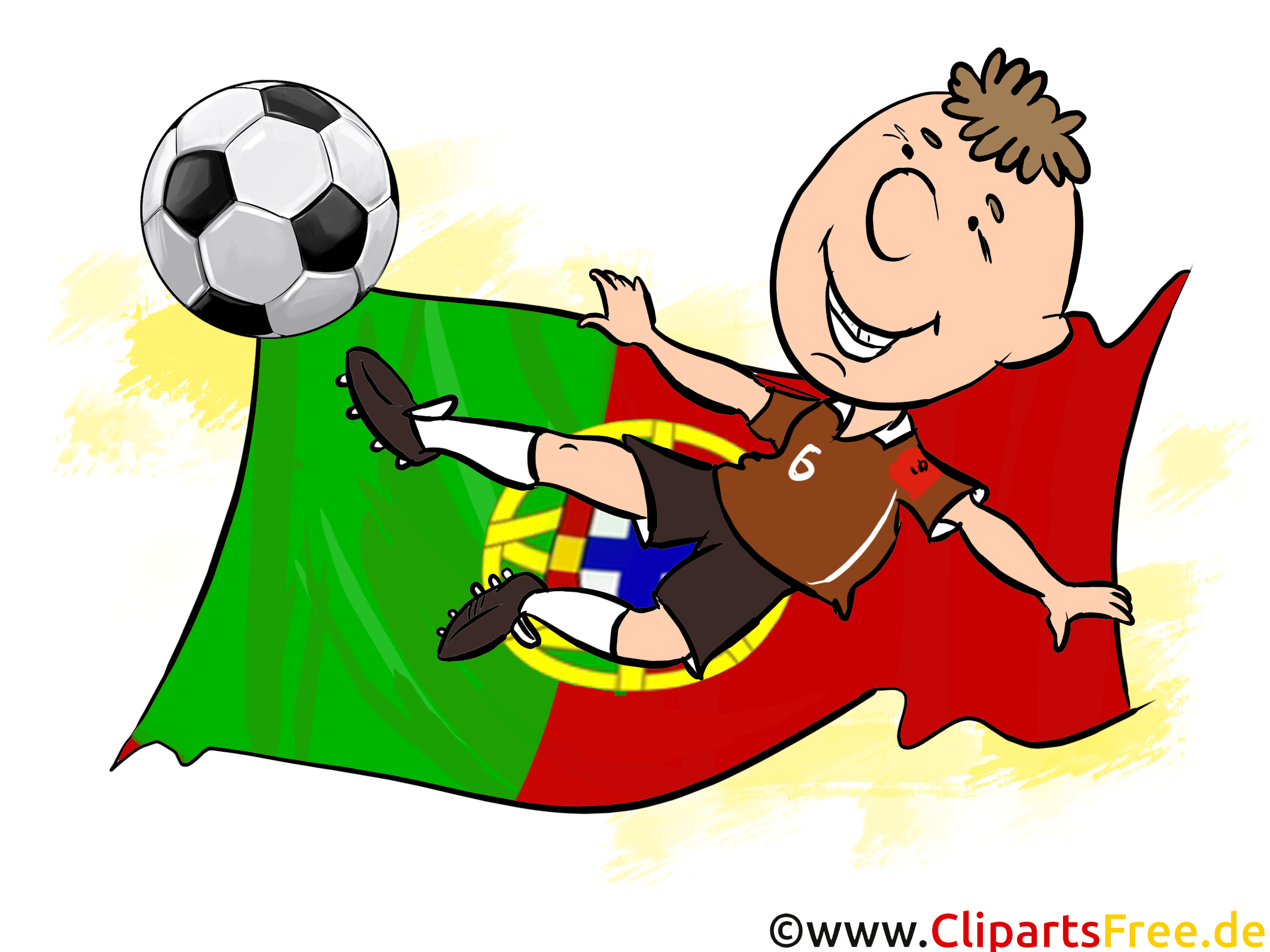 Portugal Clipart Fussball kostenlos