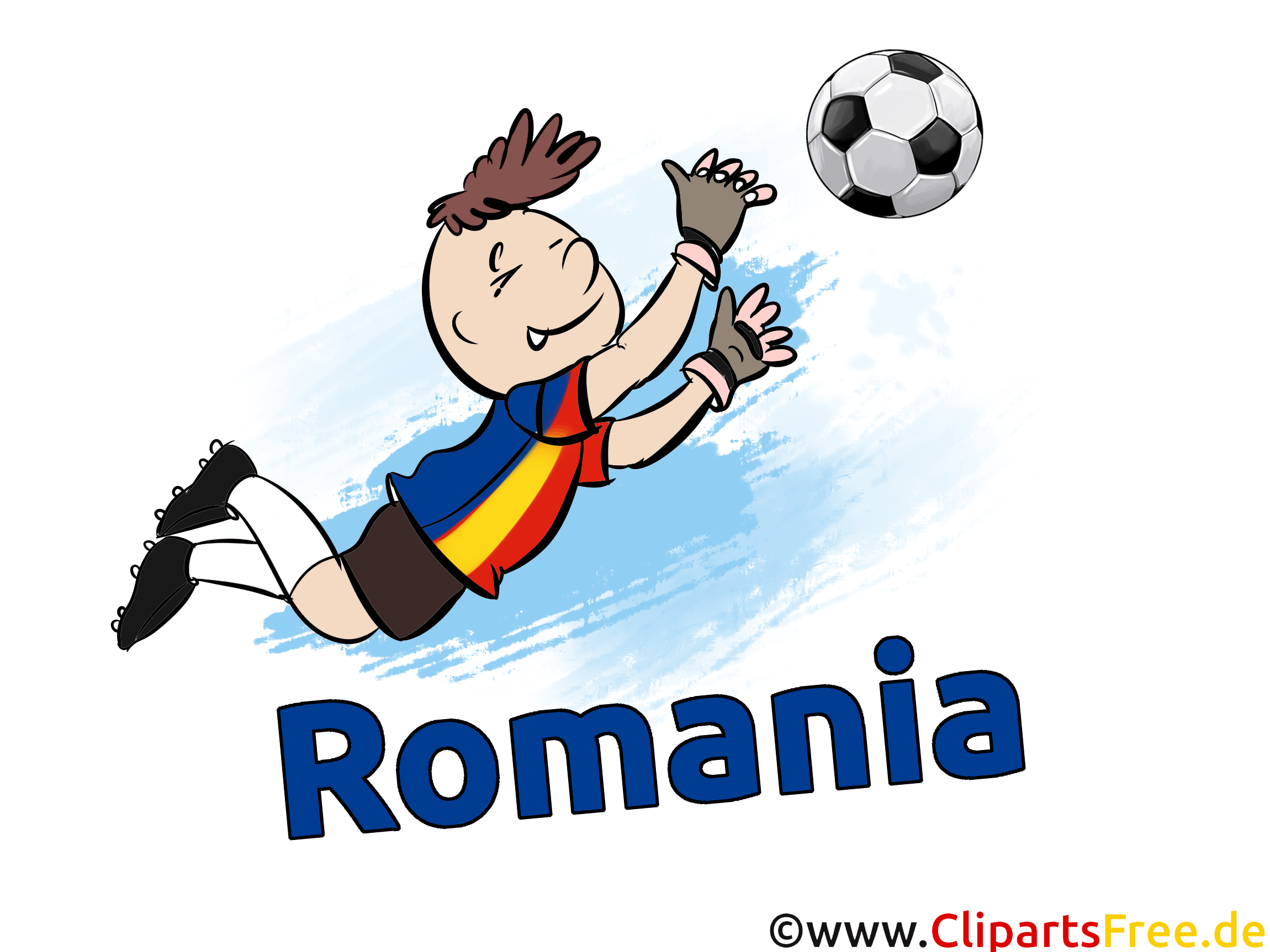 Cartoon-Bild Fussball-Torwart Rumänien