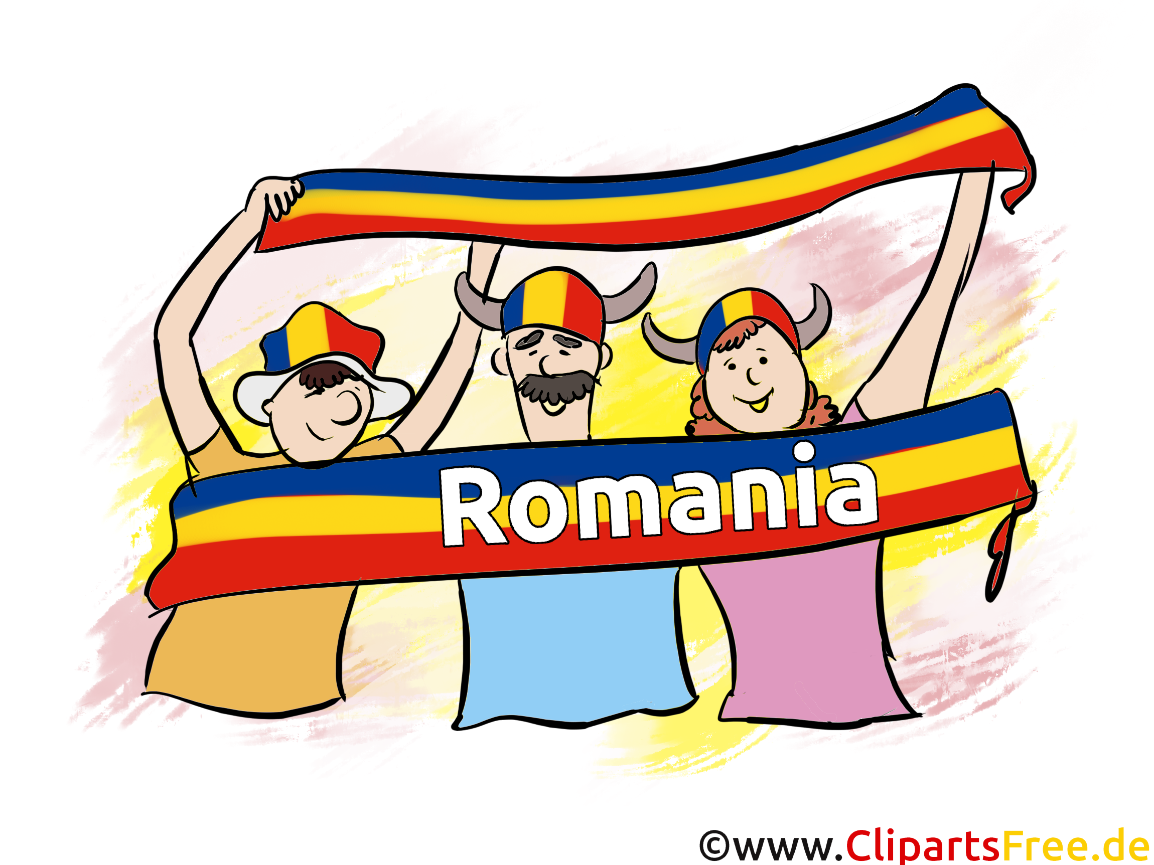Rumänische Sportfans Clipart-Bilder kostenlos