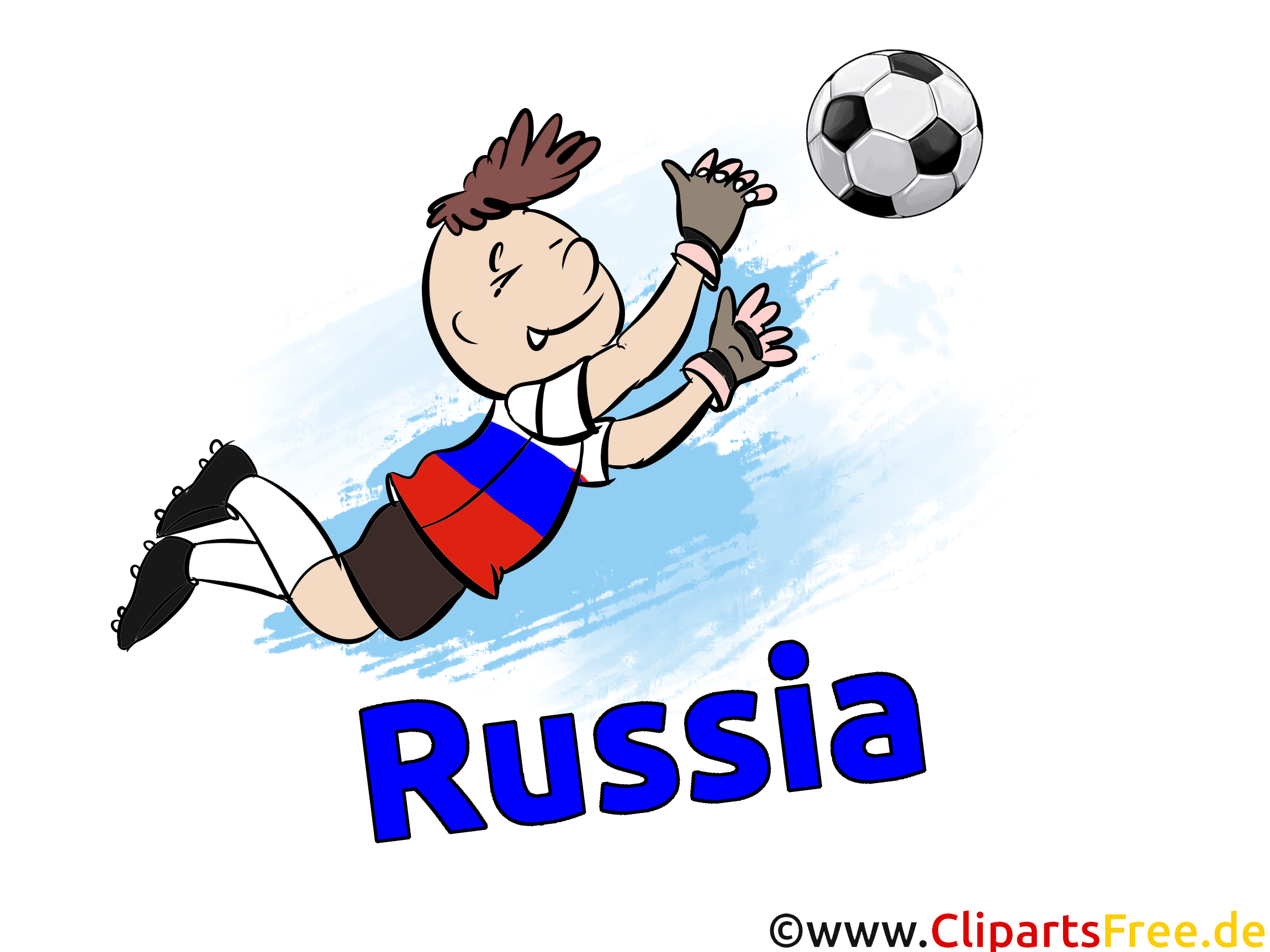 Russia Soccer Clip Art free