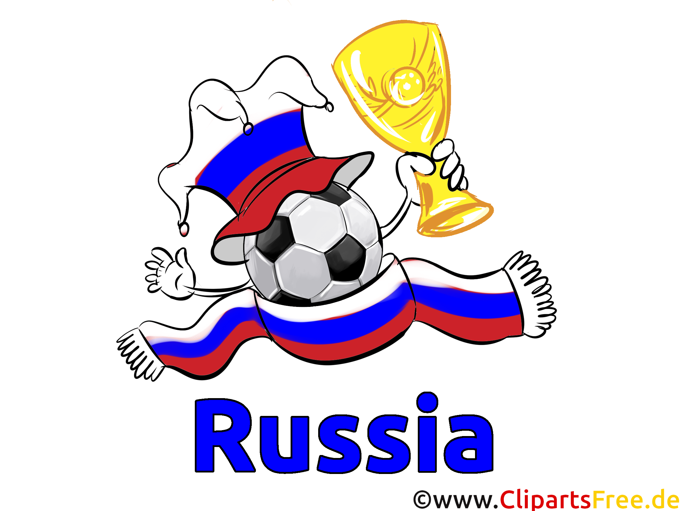 Russia Soccer Clip Art Image free