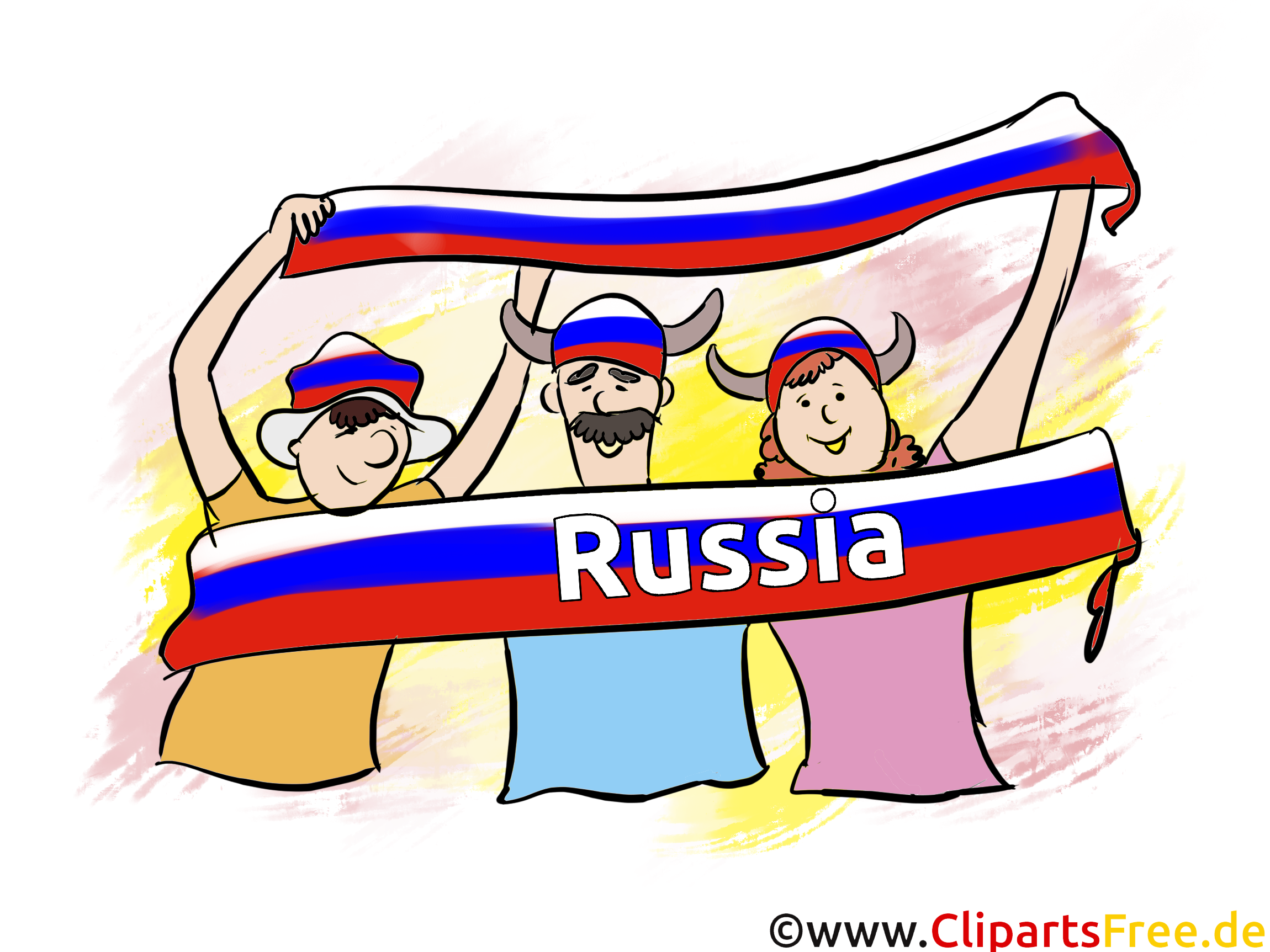 Russische Fussballfans Fussball EM und WM Bilder