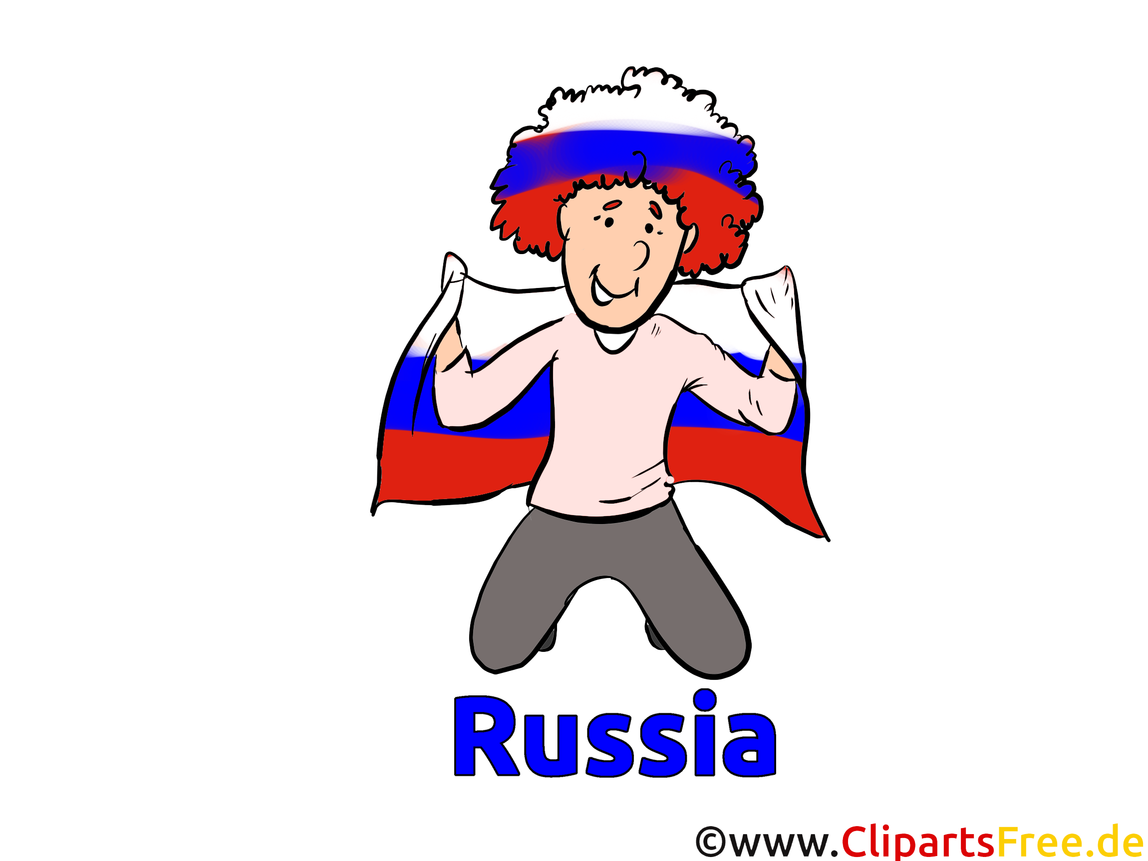 Russischer Sportfan Bild Fussball kostenlos